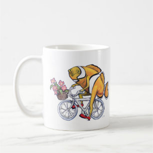 Clownfisch Fahrradfahren Kaffeetasse