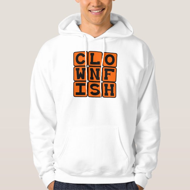 Clownfisch, farbenfroher Fisch Hoodie (Vorderseite)