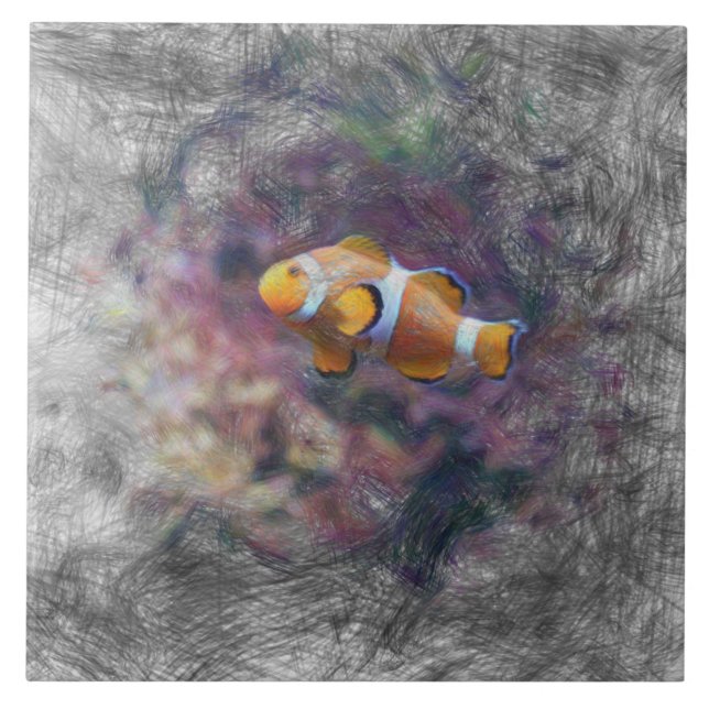 Clownfisch Fliese (Vorderseite)