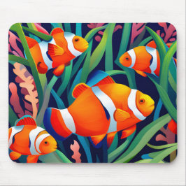 Clownfisch in Meeresalgen Mousepad