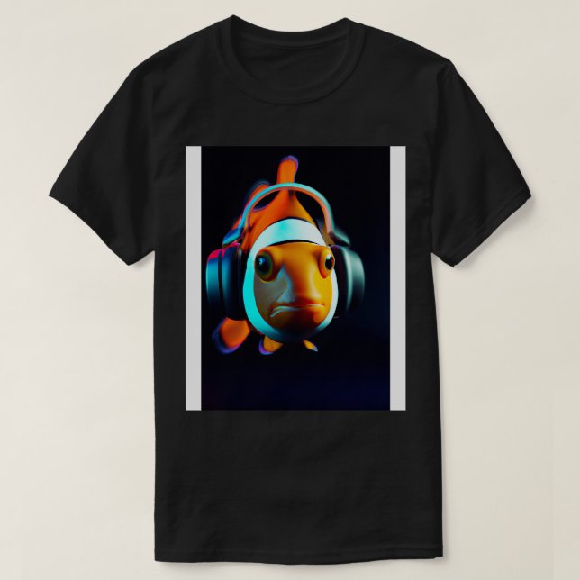 Clownfisch-Kopfhörer 3 T-Shirt (Design vorne)