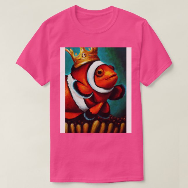 Clownfisch mit Krone T-Shirt (Design vorne)