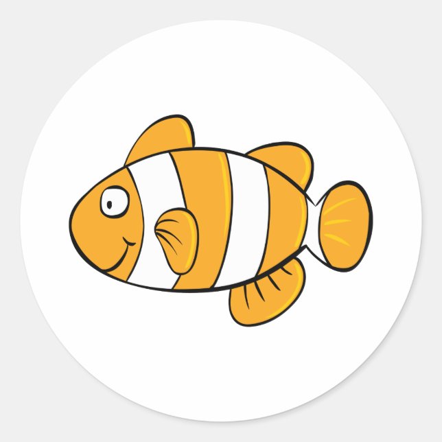 Clownfisch Runder Aufkleber (Vorderseite)