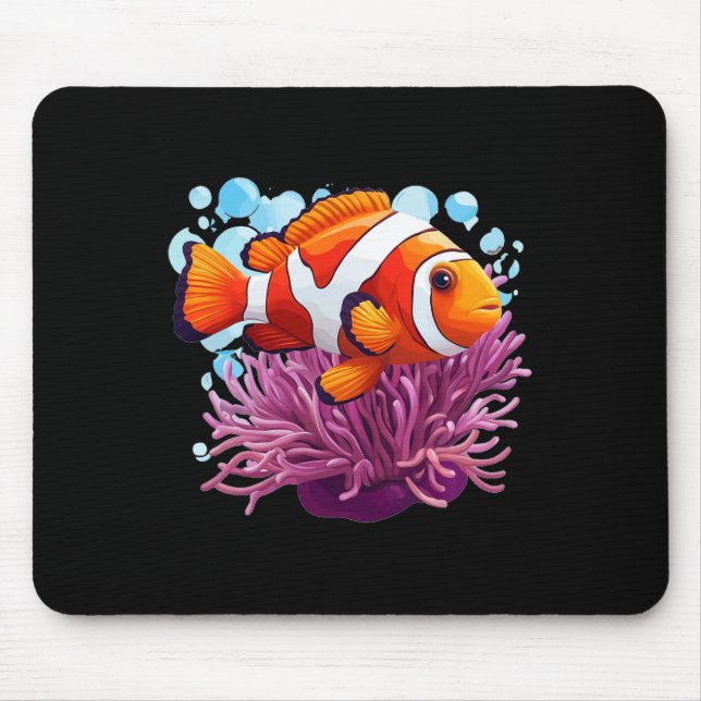 Clownfisch tanzen im Meeresanemon Mousepad (Vorne)