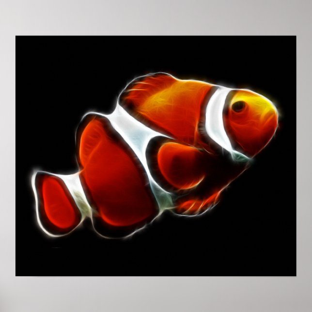 Clownfisch, tropischer Orangenfisch Poster (Vorne)