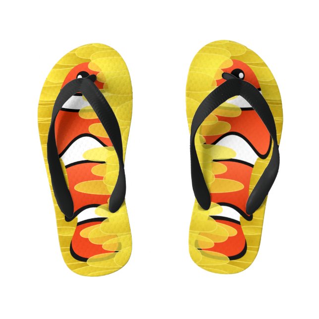 Clownfisch und schönes Gelbmeer Kinderbadesandalen (Fußbett)