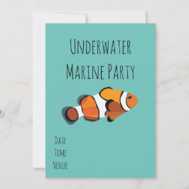 Clownfisch Unterwasser-Party Einladung