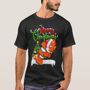 Clownfisch-Weihnachtsdekorationen Weihnachtsmann C T-Shirt