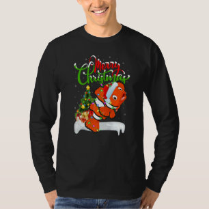 Clownfisch-Weihnachtsdekorationen Weihnachtsmann-C T-Shirt