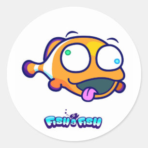 Clownfischaufkleber Runder Aufkleber