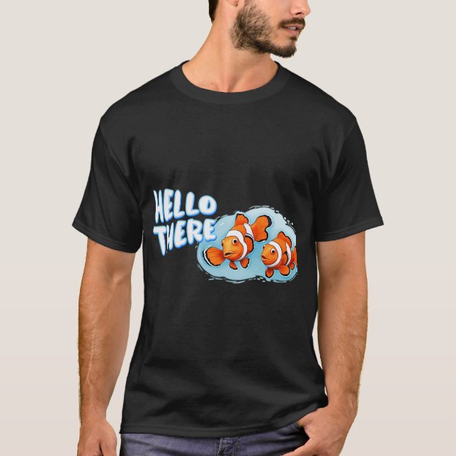 Clownfische mit HELLO THERE Grüßen (kleines Desi T-Shirt (Vorderseite)