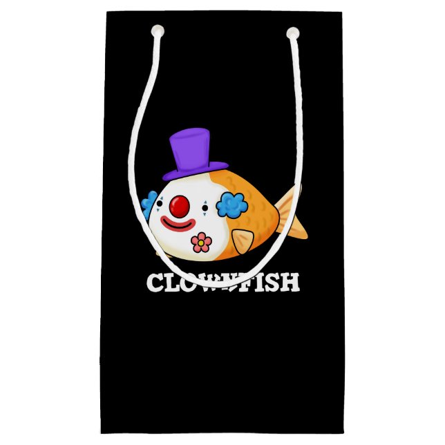 Clownfish Funny Animal Fish Pub Dark BG Kleine Geschenktüte (Vorderseite)