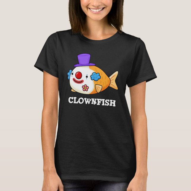 Clownfish Funny Animal Fish Pub Dark BG T-Shirt (Vorderseite)