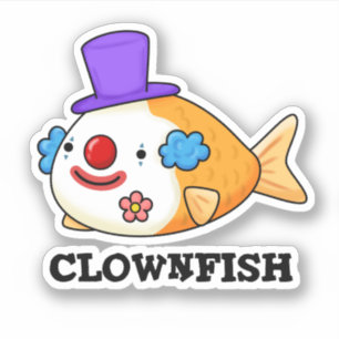 Clownfish Funny Animal Fish Puff Aufkleber