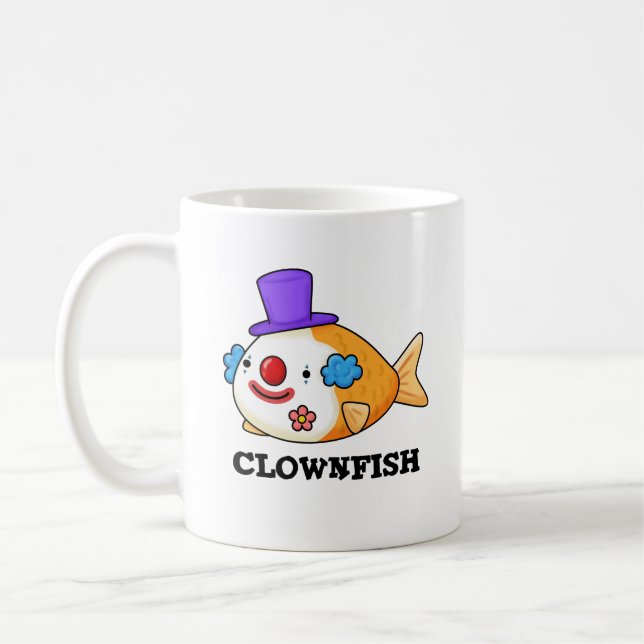 Clownfish Funny Animal Fish Puff Kaffeetasse (Links)