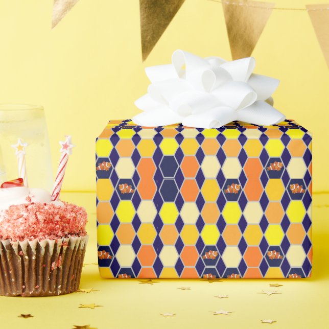 Clownfish Handgezeichnete Kunst Geschenkpapier (Geburtstagsparty)