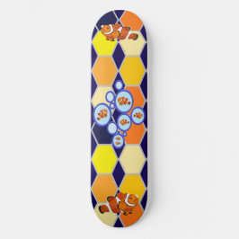 Clownfish Handgezeichnete Kunst Skateboard