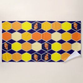 Clownfish Handgezeichnete Kunst Strandtuch