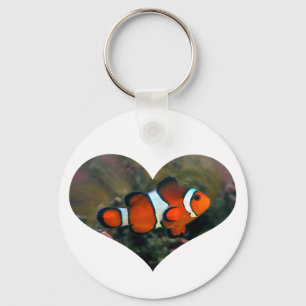 Clownfish Herz-Schlüsselanhänger Schlüsselanhänger
