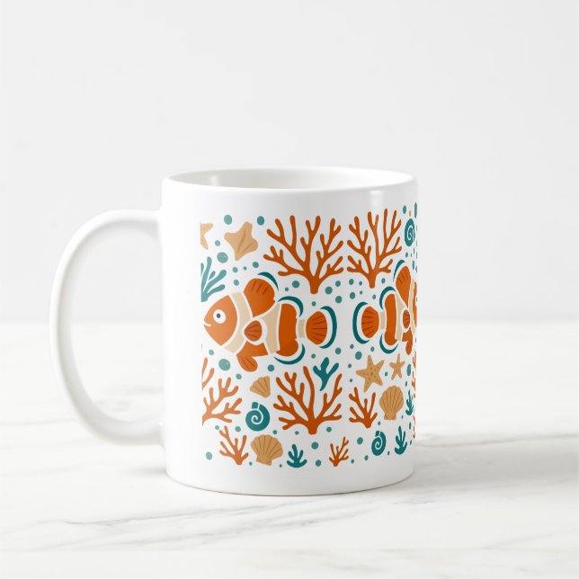 Clownfish Korallenriff Kaffeetasse (Links)