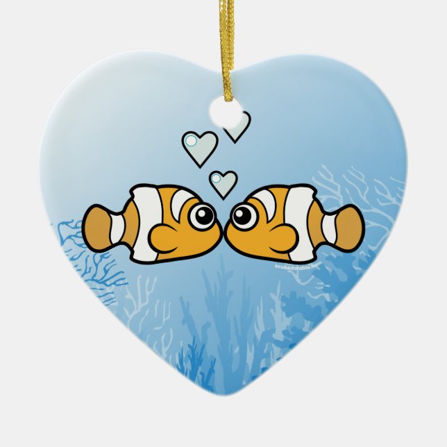 Clownfish Liebe Keramikornament (Vorne)