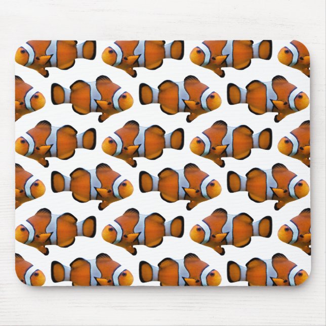 Clownfish Raserei Mousemat (weiß) Mousepad (Vorne)