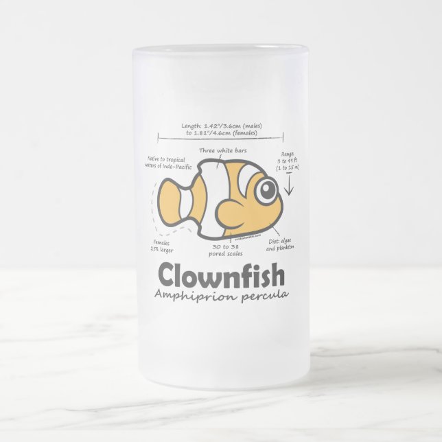 Clownfish Statistiken Mattglas Bierglas (Mittel)