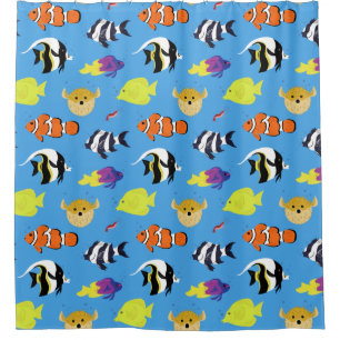 Clownfish und Freunde Duschvorhang