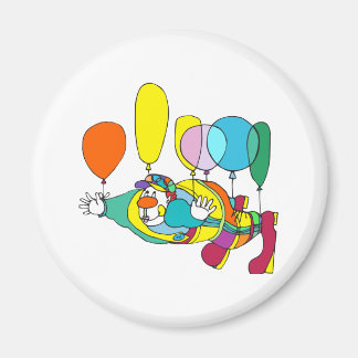 Clownflug mit Ballon Magnet