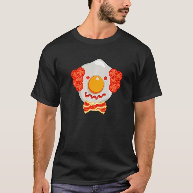 Clownfrittiertes Ei mit Bacon und Tomate T-Shirt (Vorderseite)