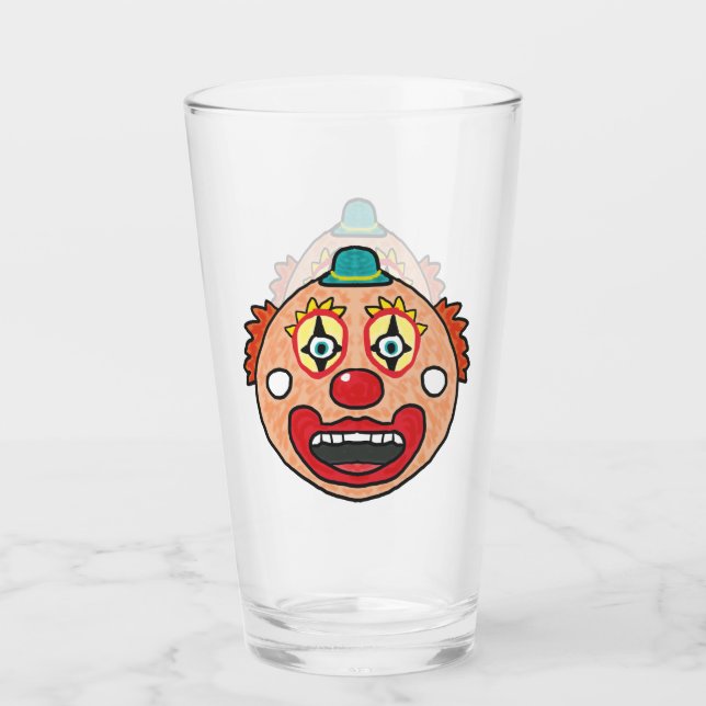 Clowngesicht Glas (Vorderseite)