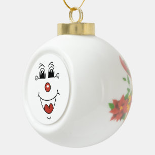 CLOWNGESICHT KERAMIK Kugel-Ornament