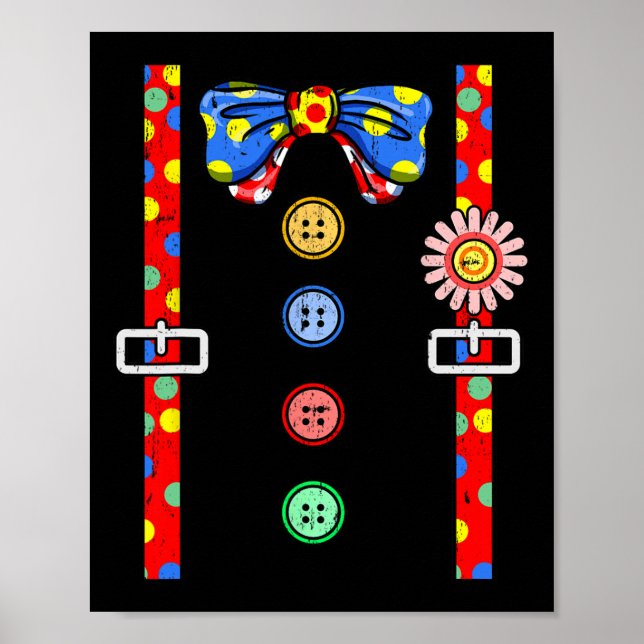 Clownkostüm Halloween Vintag Poster (Vorne)