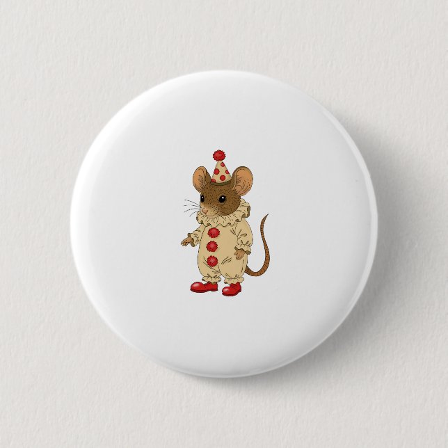 Clownmaus Button (Vorderseite)