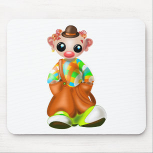 Clownmäuse-Pad - Benutzerdefinierte Farben - Text Mousepad