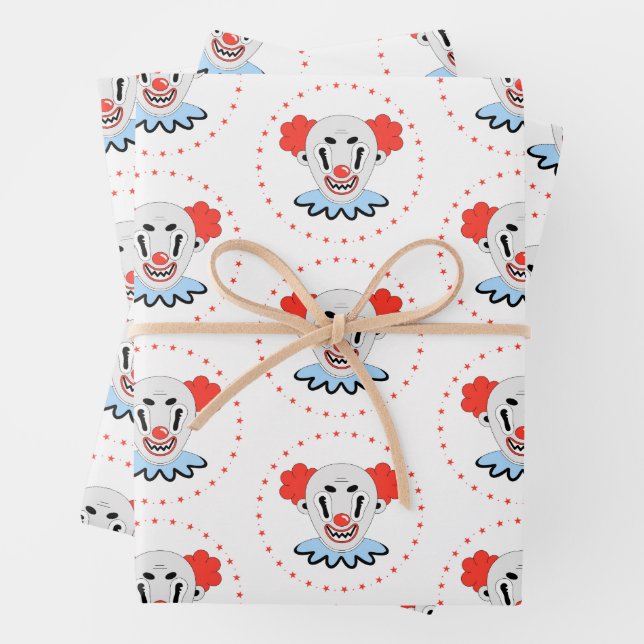 Clownpapier Geschenkpapier Set (Beispiel)