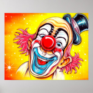 Clownplakat lachen poster