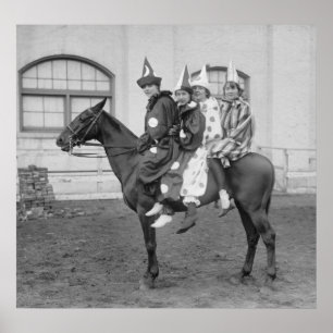 Clowns auf einem Pferd, 1915 Poster