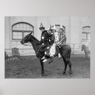Clowns auf einem Pferd Poster