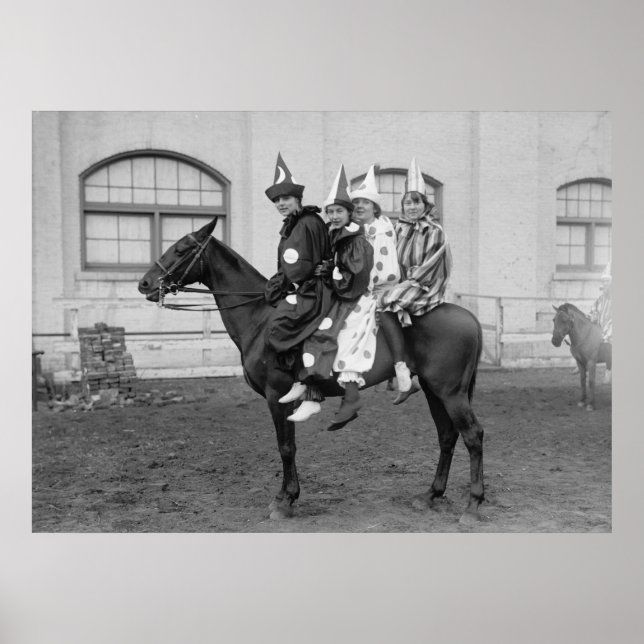 Clowns auf einem Pferd Poster (Vorne)