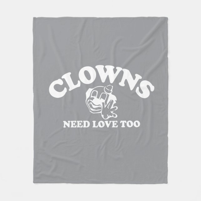 Clowns brauchen auch Liebe Fleecedecke (Vorderseite)