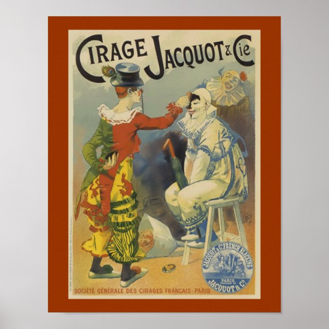 Clowns Cirage Jacquot Vintag Art Poster (Vorne)