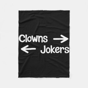 Clowns für Frauen rechts, Joker links Fleecedecke