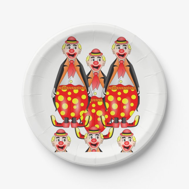 Clowns für PapierTeller (Vorderseite)