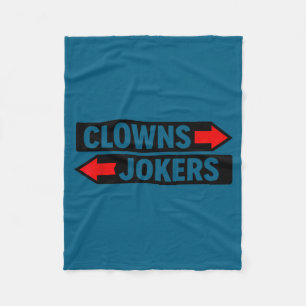 Clowns links, Joker rechts sarkastisch Fleecedecke