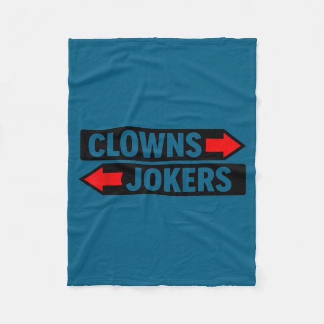 Clowns links, Joker rechts sarkastisch Fleecedecke (Vorderseite)