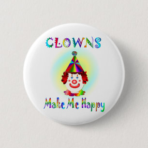 Clowns machen mich glücklich button