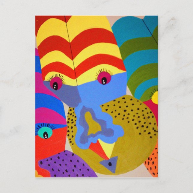 Clowns Postkarte (Vorderseite)