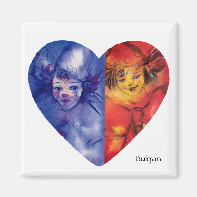 CLOWNS SAMMLUNG / Venezianischer Masquearde Ball Magnet (Vorne)