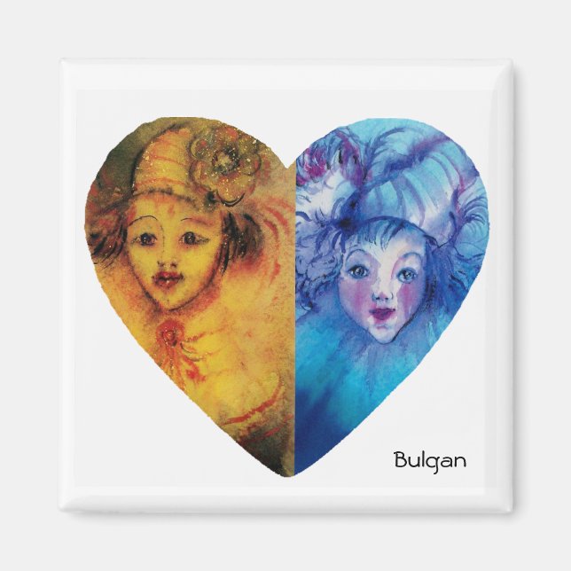 CLOWNS SAMMLUNG / Venezianischer Masquearde Ball Magnet (Vorne)